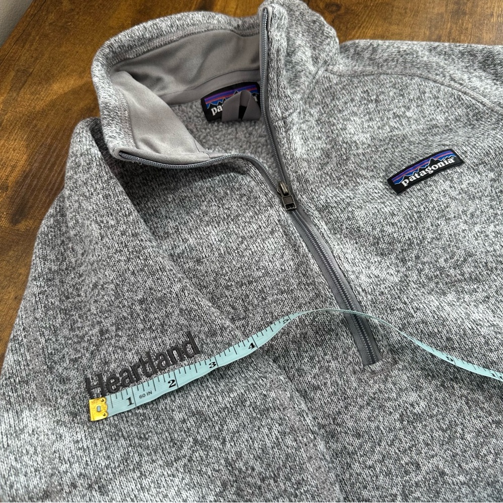 Patagonia Women’s Better Sweater Quarter Zip Fleece Light, Gray Heather, Large - Picture 13 of 16